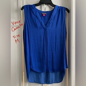 Blue sleeveless top
